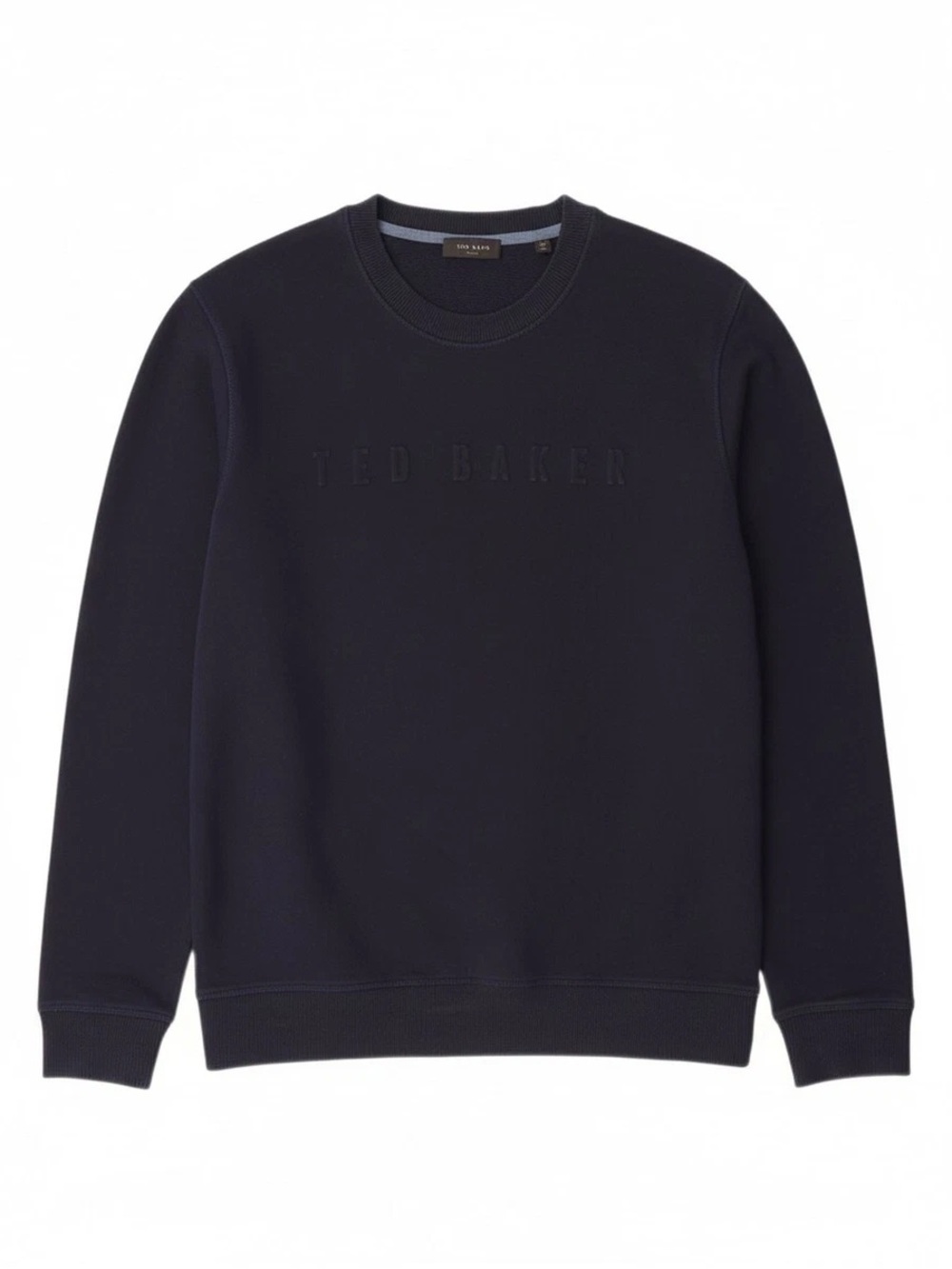 Ted Baker Mens Black Embossed Logo Crewneck Sweatshirt Size 2 US Small